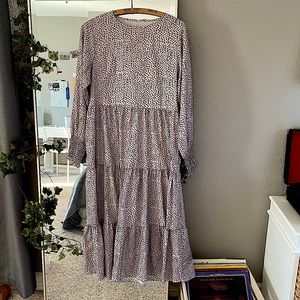 Tiered Animal Print Maxi Dress